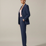 Women's Tailored Blazer and Straight-Leg Trouser Set