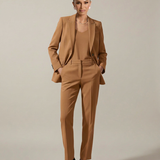 Women's Tailored Blazer and Straight-Leg Trouser Set