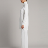 Women's Turtleneck Knit Top and Wide-Leg Trouser Set