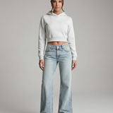 Women's Low-Waist Straight-Leg Light Blue Jeans