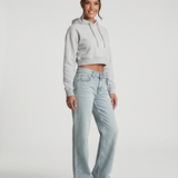 Women's Low-Waist Straight-Leg Light Blue Jeans