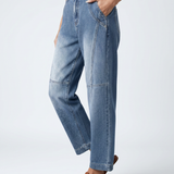 Women's Mid-Rise Straight-Leg Cropped Denim Jeans