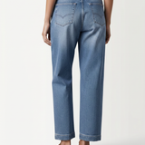 Women's Mid-Rise Straight-Leg Cropped Denim Jeans