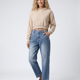Women's Mid-Rise Straight-Leg Cropped Denim Jeans
