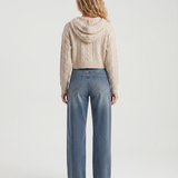 Women's High-Waist Straight-Leg Blue Denim Jeans