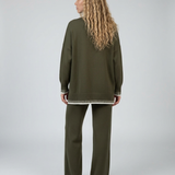 Women's Relaxed Knit Top and Wide-Leg Trouser Set