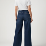 Women's High-Waist Wide-Leg Denim-Look Trousers