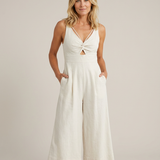 Women's Sleeveless V-Neck Wide-Leg Jumpsuit