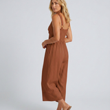 Women's Sleeveless V-Neck Wide-Leg Jumpsuit
