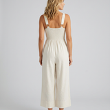 Women's Sleeveless V-Neck Wide-Leg Jumpsuit