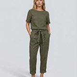 Women's Two-Piece Set with Tapered Trousers