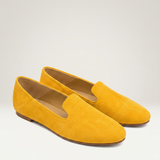 Women's Textured Pointed-Toe D'Orsay Flats in Orange