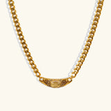 Women's 18K Gold Plated Gemstone Pendant Necklace