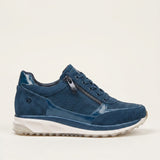 Women's Side Zip Cushioned Sole Sneakers