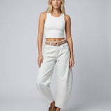 Women's High Waist Barrel Leg Denim Jeans