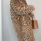 Leopard Print Teddy Fleece Long Coat