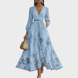 Floral Sleeveless V-Neck Midi Dress