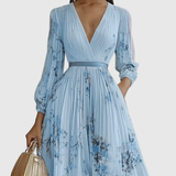Floral Sleeveless V-Neck Midi Dress