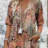 Floral V-Neck Midi Dress