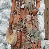 Floral V-Neck Midi Dress