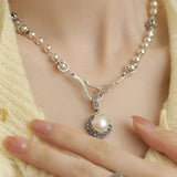 Women's Sterling Silver Pearl Pendant Necklace