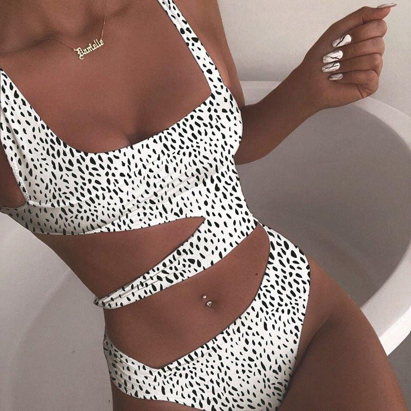 Cut Out High Waist Bikini Set