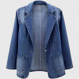 Open Front Denim Blazer