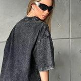 Vintage Wash Oversized Crewneck T-Shirt – Relaxed Comfort and Timeless Street Style