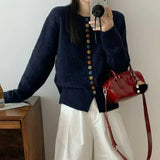 Women's Multicolor Button-Front Knit Cardigan