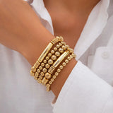 Women's Beaded Stretch Bracelet Set of 5