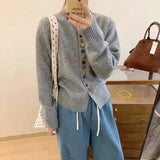 Women's Multicolor Button-Front Knit Cardigan