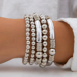 Women's Beaded Stretch Bracelet Set of 5