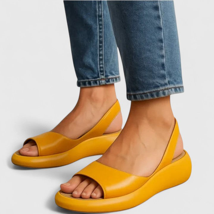 Open Toe Slingback Flat Sandals