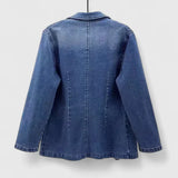 Open Front Denim Blazer