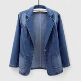 Open Front Denim Blazer