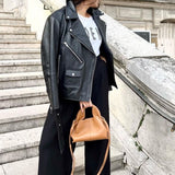 Women's Spacious Vegan Leather Handbag With Detachable Strap