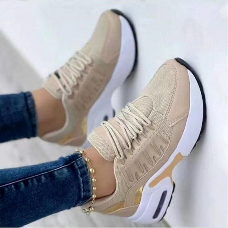 Lightweight Lace-Up Running Sneakers