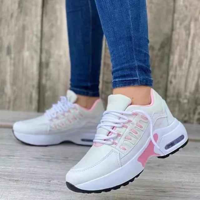 Lightweight Lace-Up Running Sneakers