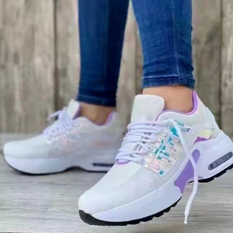 Lightweight Lace-Up Running Sneakers
