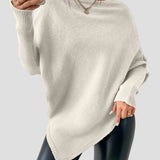 Loose Fit Pullover with Asymmetrical Hem