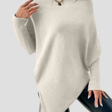 Loose Fit Pullover with Asymmetrical Hem
