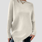 Loose Fit Pullover with Asymmetrical Hem