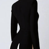 Long Sleeve Colour Block Wide Leg Jumpsuit