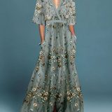 Floral V-Neck Maxi Dress