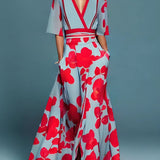 Floral V-Neck Maxi Dress