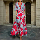 Floral V-Neck Maxi Dress