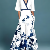 Floral V-Neck Maxi Dress