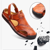 Leather Cut Out Fisherman Sandals