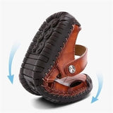 Leather Cut Out Fisherman Sandals