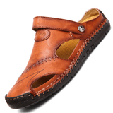 Leather Cut Out Fisherman Sandals